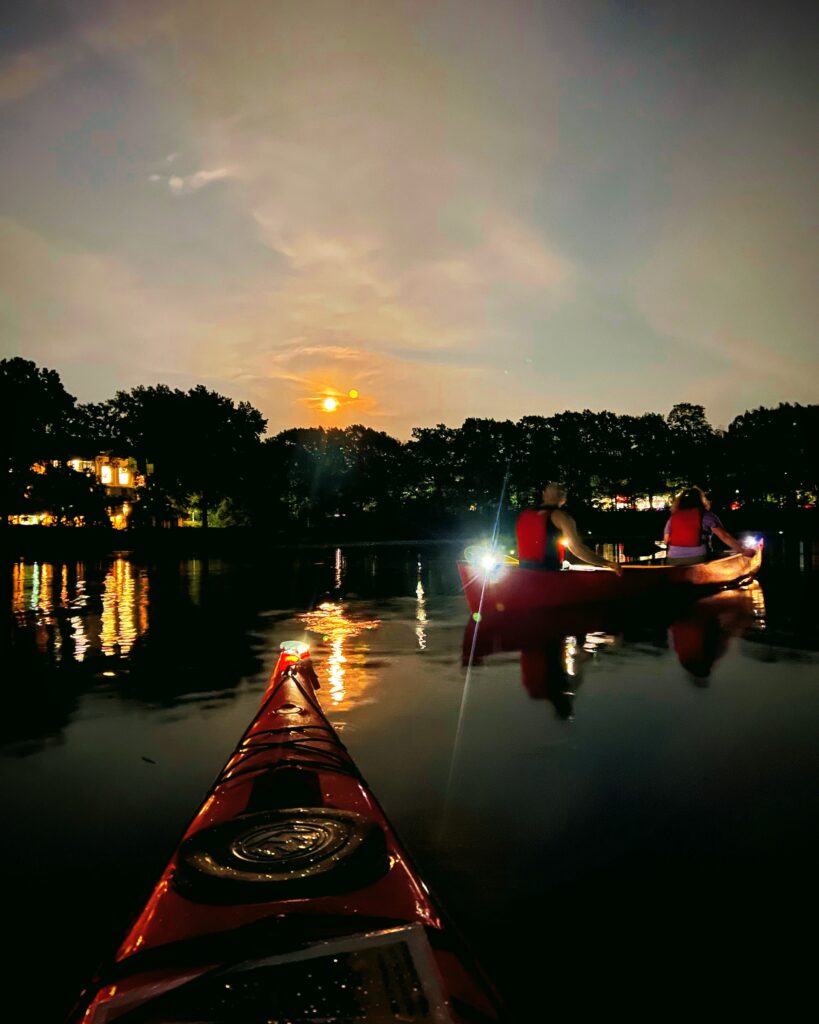 `moonlight canoe tour